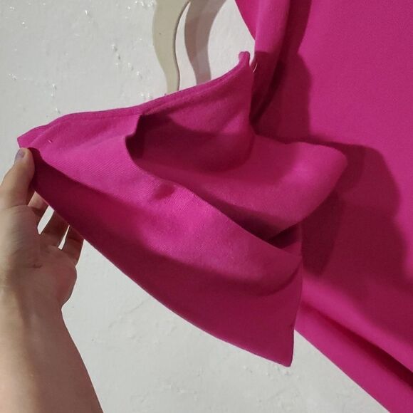 Chicos 4 Way Travel Wrap Cape in Reversible Pink One Size Fits Most - Picture 11 of 16